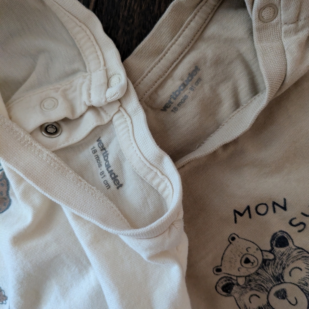 TWO Vertbaudet French Long Sleeve Tops for Baby - Picture 2 of 4
